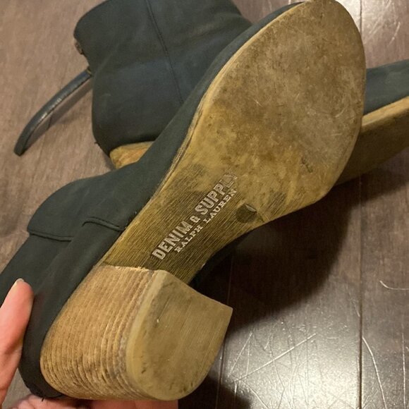Ralph Lauren • Denim & Supply Mariella Leather Booties - Picture 3 of 9